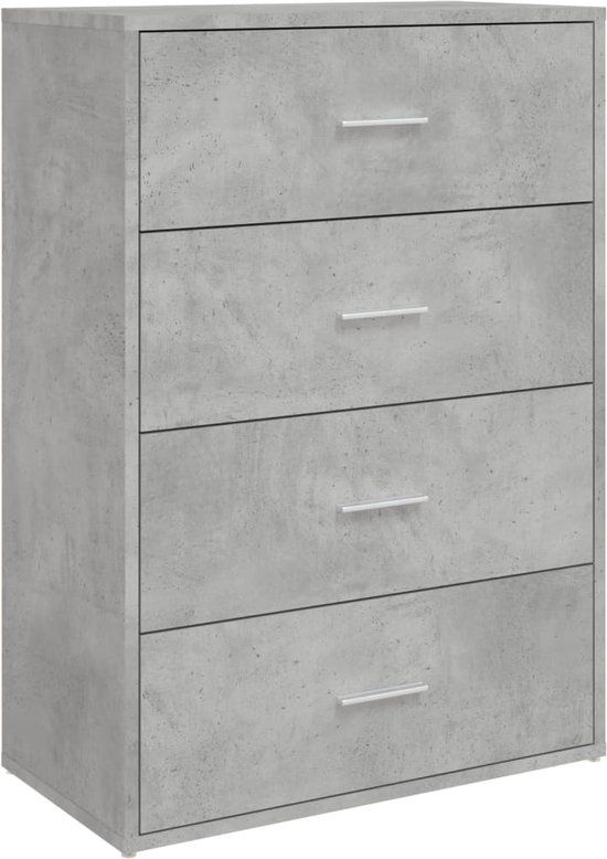 vidaXL Dressoir 60x31x84 cm bewerkt hout betongrijs