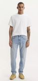 Levi's Heren Jeans 502 Taper Maat 36/L32 Regular Fit Effen Polyester Lichtblauw