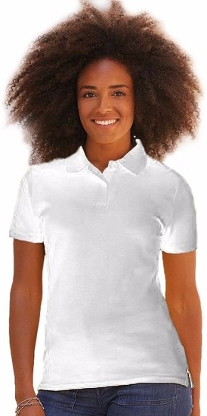 Fruit of the Loom Wit poloshirt korte mouw voor dames XS 34