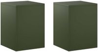 vidaXL Plantenstandaard 2 stuks Olijfgroen 30 x 30 x 40 cm Staal