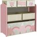 Étagère de rangement pour jouets pour enfants avec 6 bacs amovibles en tissu, 63x30x66cm, rose