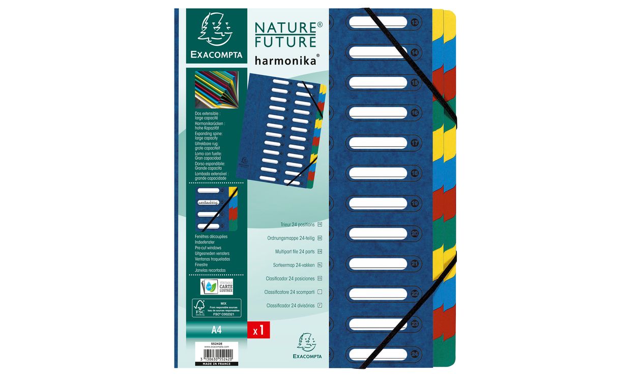 Exacompta 55242E Indextabs - blauw, multi