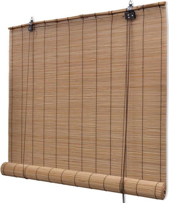 vidaXL Rolgordijn - Bamboe - Bruin - 150 x 220 cm