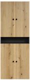 Trendteam Hoge kast PureBliss Antraciet/Evoke Eiken BHT 70 x 188 x 31 cm