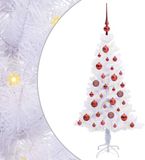 vidaXL Kunstkerstboom met 150 LED Wit 120 cm PVC en Staal