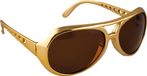 Funny Fashion Verkleed bril Elvis - goud - volwassenen