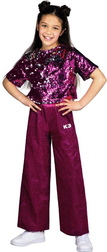 K3 Verkleedkleding Glitteroutfit Roze Maat 116