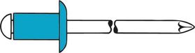 Gesipa 1455158 Rivet standard - Tête plate bombée - Ouvert - A2 IN/IN - 3 x 12mm (500 pièces)