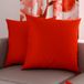 PETTI Artigiani Italiani - Paar kussenslopen 40 x 40 cm, van microvezel, decoratief kussen voor slaapkamer, bank, set van 2 kussenslopen, effen, rood, 100% Made in Italy