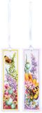 Lanarte Borduurpakket - Set van 2 - Kleurig bloemenboeket - 6 x 20cm