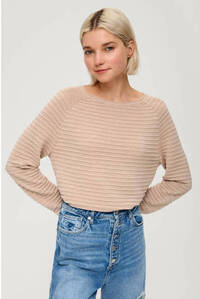 Q/S by s.Oliver Trui met textuur - Beige