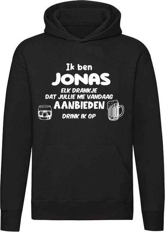 Ik ben Jonas - Hoodie - Zwart - 2XL