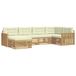 vidaXL - Buiten - bank - set - 6 - st - Wit - en - crèmekleurig - Polyester