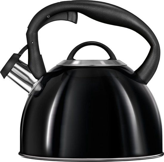 Smile RVS Fluitketel - 3 Liter - Zwart - Alle Warmtebronnen