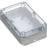 TRU COMPONENTS 6U07211406639 TC-13865340 Boîtier industriel 243,5 x 141,5 x 60,1 Polycarbonate Gris clair, Transparent 1 pièce(s)