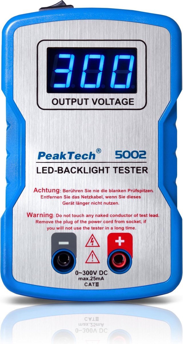 Peaktech PeakTech® 5002: LED-tester / achtergrondverlichtingstester ~ 0… 300V DC ~ met soft-start
