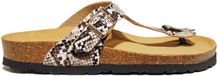 Rohde dames teenslippers met slangenprint