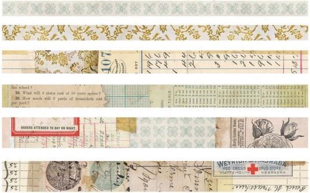 Tim Holtz Tim Holtz design tape x6 roll salvaged