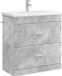 vidaXL Meuble de salle de bain gris béton 81 x 40 x 84,5 cm Bois traité