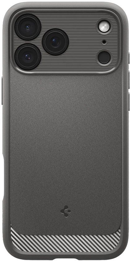 Spigen Rugged Armor Magsafe Case Voor iPhone 17 Pro Max - Zwart