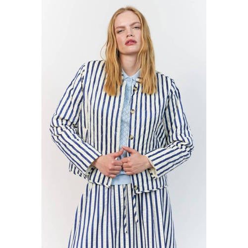 Lollys Laundry gestreepte zomerjas blauw