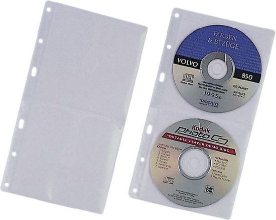 Durable 520319 CD/DVD-ordnerhoes 2 CD's/DVD's/Blu-rays Transparant 5 stuk(s)