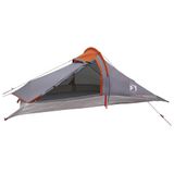 vidaXL Backpacking Tent 2-persoons Grijs en Oranje