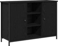 vidaXL Dressoir Zwart Eiken 100 x 35 x 70 cm