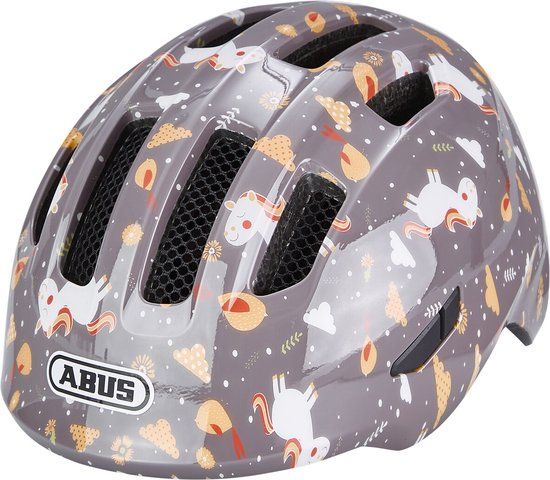 Abus Helm Smiley 3.0 - Grey Horse - S (45-50 CM) - Kinder Fietshelm