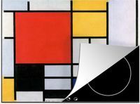 Merkloos KitchenYeah® Inductie beschermer 59x51 cm - Kunst - Mondriaan - Oude meesters