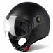 VINZ Duoro Casque Jet avec Visière | Casque Scooter & Casque Moto & Casque Cyclomoteur & Casque Cyclomoteur | Homologué ECE 22.06 | Léger 1100 gram | Sac de Rangement Inclus | Noir Mat - M