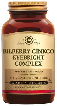 Solgar Bilberry Ginkgo Eyebright Complex - 60 capsules
