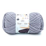 Lion Brand Hue + Me wol voor breien, haken en knutselen, volumineus en dik, zachte acrylwol, hazeblauw (1 bol)