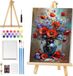 Peintures pour adultes et enfants avec un motif d'âne - Peintures de paysage pour la décoration et la relaxation créative