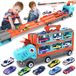 Merkloos Vrachtwagen speelgoed - Speelgoedauto's - Transportspeelgoed - Set van 8 raceauto's - Voor jongens van 3 jaar