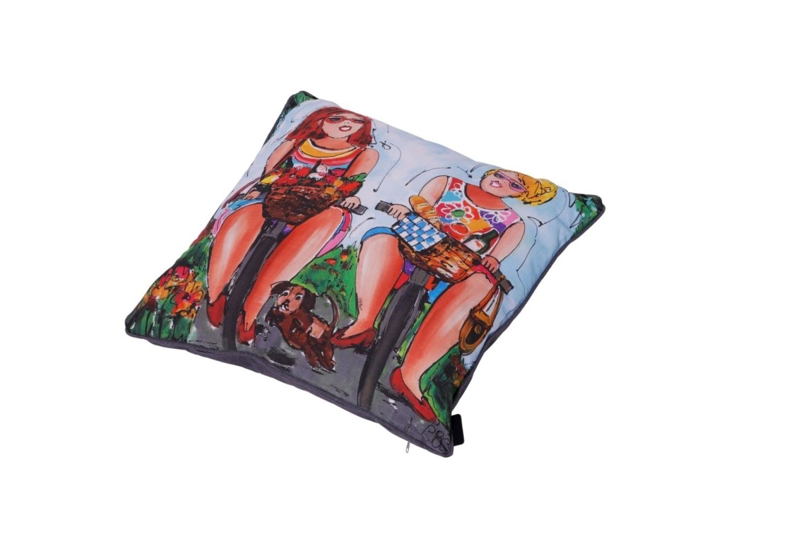 Madison sierkussen Dames op fiets outdoor 50x50 cm