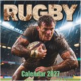 Merkloos Wandkalender 2027 Rugby - 12 Maanden - High-Impact Design - Voor Spelers en Fans