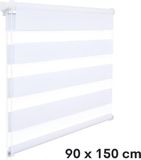 OEM Rolgordijn met kettingbediening, lichtdoorlatend en verduisterend, 90x150 cm, wit
