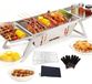 Elzusha - Grill de camping portable au charbon de bois - Acier inoxydable - Pliable et réglable - 40 x 20 x 4 cm