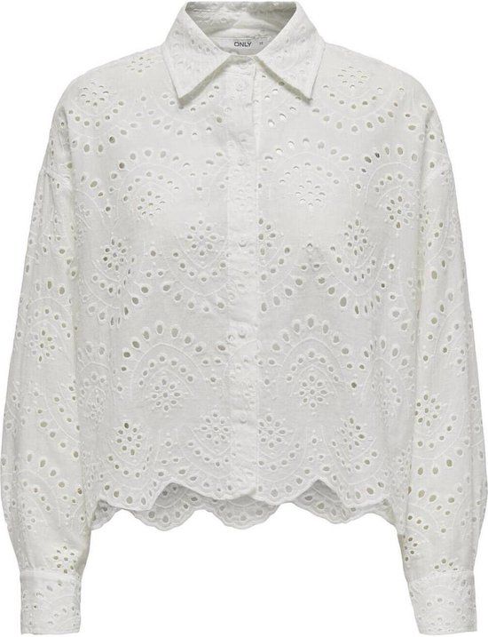 ONLY Blouse ONLVALAIS L/S Shirt Wvn Noos - Cloud Dancer - Maat M