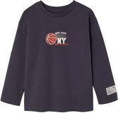 Vertbaudet Jongensshirt met lange mouwen Leigrijs Katoen Maat 128