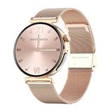 Knauermann PRO 3 Mini (2024) Gold - Gezondheidshorloge Smartwatch met telefoonfunctie - ECG + HRV en SOS-functie - AMOLED-display - BT Bluetooth - slaapapneu - Milanese band goud