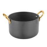 Mini Artinox Mini kookpan, 600 ml, Ø 11 x 7 cm, zwart roestvrij staal + aluminium