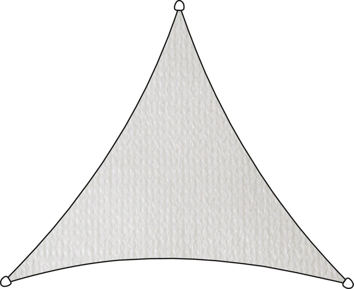Livin' outdoor schaduwdoek HDPE driehoek 3.6m wit