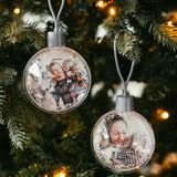 YourSurprise Boules de Noël personnalisées avec photo - 2 pièces - Transparent