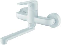 Kuchinox Dima Wandgemonteerde wastafelmengkraan, wit