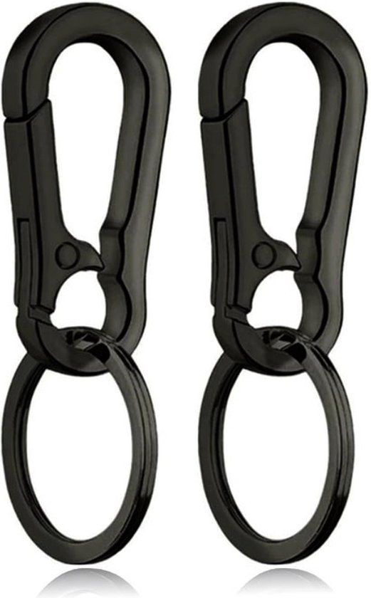 LGT JWLS Lookinggoodtoday Sleutelhanger Gunmetal Karabijnhaak - Set van 2 stuks