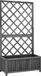 vidaXL Plantenbak met latwerk 70x30x135 cm massief vurenhout zwart