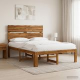 vidaXL Tweepersoonsbed met hoofdbord ROSTOCK Naturel 150 x 200 cm