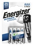 Energizer Ultimate Lithium AAA Batterijen - 4 stuks